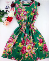 2017 summer autumn new Korean Women casual Bohemian floral leopard sleeveless vest printed beach chiffon dress vestidos WC0344