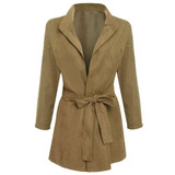 2017 Sale Trench Coat For Women New Fashion Front Open Outwear Tunic Solid Windbreak regular slim solid polyester casual