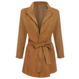 2017 Sale Trench Coat For Women New Fashion Front Open Outwear Tunic Solid Windbreak regular slim solid polyester casual
