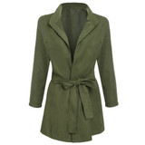 2017 Sale Trench Coat For Women New Fashion Front Open Outwear Tunic Solid Windbreak regular slim solid polyester casual