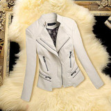 2017 Sale Top Fashion Full Chaquetas De Cuero Mujer Large Size Womens Leather Jacket Fashion V-neck Motorcycle Female Pu Zipper