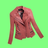 2017 Sale Top Fashion Full Chaquetas De Cuero Mujer Large Size Womens Leather Jacket Fashion V-neck Motorcycle Female Pu Zipper