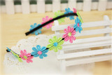 2017 Sale 2Pcs Children Flower Headband Colorful Princess Elegant Cloth Head Bands For Baby Girls Hairbands Hair Accessories