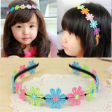 2017 Sale 2Pcs Children Flower Headband Colorful Princess Elegant Cloth Head Bands For Baby Girls Hairbands Hair Accessories