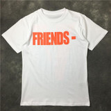 Free shipping summer Fashion style friend letter V printing T shirt cotton O neck short sleeve T-shirt rock hip hop top tee