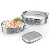Free Shipping Stainless Steel Bento Box Student Tableware Portable Dinner Bucket Food Container Kitchen Dinnerware