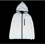 Free shipping Spring autumn women men 3m reflective jacket windbreaker hooded coat sportwear jacket men