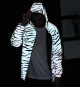 Free shipping Spring autumn women men 3m reflective jacket windbreaker hooded coat sportwear jacket men