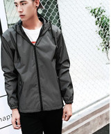 Free shipping Spring autumn men 3m reflective jacket windbreaker hooded coat sportwear jacket