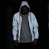 Free shipping Spring autumn men 3m reflective jacket windbreaker hooded coat sportwear jacket