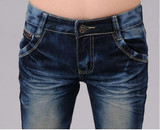 Free shipping Spring and summer girls straight pants fashion jeans female plus size loose long trousers casual pants