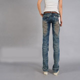 Free shipping Spring and summer girls straight pants fashion jeans female plus size loose long trousers casual pants