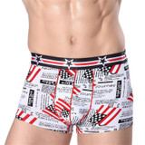 Free Shipping Silk underwear men boxer Summer Ultrathin Sexy shorts Young red lips seamless underwear R2