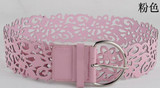 Free shipping new popular european fashion trench punk cutout flower cummerbund decoration wide strap belt female belts women