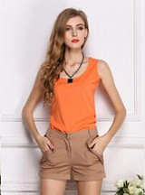 Free Shipping New 2018 Fashion Women Chiffon Sleeveless Shirt Vest Vest Tank Tops Blouse Waistcoat 7