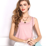Free Shipping New 2018 Fashion Women Chiffon Sleeveless Shirt Vest Vest Tank Tops Blouse Waistcoat 7