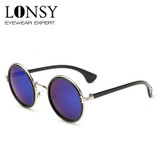 LONSY Pink Round Sunglasses Women Retro Vintage Sun Glasses for Women Brand Design Clear Sunglasses Female Oculos Gafas De Sol