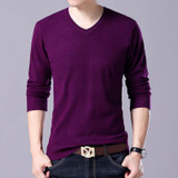 LONMMY Plus size 5XL 6XL 7XL Sweater men v neck Fashion Mens pullover sweater mens knitted sweaters Casual pullover 2017 Autumn