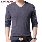 LONMMY Plus size 5XL 6XL 7XL Sweater men v neck Fashion Mens pullover sweater mens knitted sweaters Casual pullover 2017 Autumn