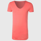 Longline T Shirt Top Tees Extra Long Tee Shirts For Men V Neck Line Skateboard Hip Hop Japan T-Shirt Male Fashion Boys Plain