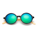 LongKeeper New fashion Products Men Women Glass Bamboo Sunglasses au Retro Vintage Wood Lens Wooden Frame Handmade 1527