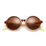 LongKeeper New fashion Products Men Women Glass Bamboo Sunglasses au Retro Vintage Wood Lens Wooden Frame Handmade 1527
