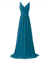 Long Wine Red Bridesmaid Dress Floor Length V neck Sleeveless Bridesmaid Prom Party Gown Vestido De Festa Longo Formal Dresses