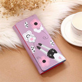 Long Wallet Women Cat Flowers Pattern Hasp Coin Purse Card Holders Hand bag portefeuille femme wallet women luxury brand 2.8#