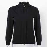 Long Sleeve Shirt Women Clothing 2017 Autumn Fashion Slim Chiffon Blouse V Neck Korean Elegant Ladies Office Shirts White Black Long Sleeve Shirt Women Clothing 2017 Autumn Fashion Slim Chiffon Blouse V Neck Korean Elegant Ladies Office Shirts White Black