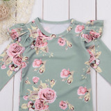 Long Sleeve Newborn Baby Girls Clothing Floral Cotton Ruffles Romper Outfits Baby Clothing Long Sleeve Newborn Baby Girls Clothing Floral Cotton Ruffles Romper Outfits Baby Clothing