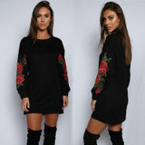 Long Sleeve Hoodie Sweatshirts Flower Cotton New Pullover Sweatshirt Tops Clothes Fashion Women Ladies Clothing Casual