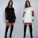 Long Sleeve Hoodie Sweatshirts Flower Cotton New Pullover Sweatshirt Tops Clothes Fashion Women Ladies Clothing Casual