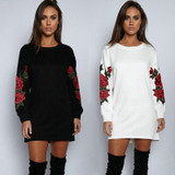 Long Sleeve Hoodie Sweatshirts Flower Cotton New Pullover Sweatshirt Tops Clothes Fashion Women Ladies Clothing Casual