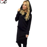 Long Sleeve Dress Sportswear Loose Long Hoodie Dress Fashion Casual Dresses Winter Hot Plus Size Women Clothing Vestidos XXL