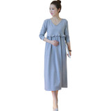 Long Sleeve Dresses For Pregnant Women Nursing Maternity Dress Feeding Clothes Breastfeeding Pregnancy Clothing Autumn Winter
