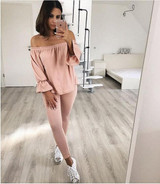 Long Sleeve Cotton Blouse Off Shoulder Tops Shirts Blouse Fashion Women Ladies Clothes Loose Pullover Tops