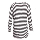 Long Sleeve Casual T-Shirt for Pregnant Women Striped Maternity Tops clothes Soft Autumn Maternity Clothing