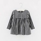 Long Sleeve Baby Girl Dress Plaid Girls Clothing Infant Bebes 1 Year Birthday Dress Soft Clothes Cotton Dress For Girl