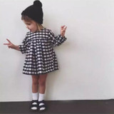 Long Sleeve Baby Girl Dress Plaid Girls Clothing Infant Bebes 1 Year Birthday Dress Soft Clothes Cotton Dress For Girl