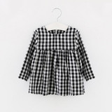 Long Sleeve Baby Girl Dress Plaid Girls Clothing Infant Bebes 1 Year Birthday Dress Soft Clothes Cotton Dress For Girl
