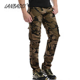 Casual Men's Camo Cargo Pants Stylish Fashion Loose Army Military Multi-pocket Tactical Trousers Overalls Plus Size