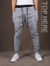 Casual Men Pants Hot Sale Unique Big Pocket Hip Hop Harem Pants Fitness Clothing Quality Outwear Casual Men Joggers
