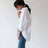 Casual Loose Women Shirts Spring 2018 New Fashion Collar Plus Size Blouse Long Sleeve Buttons White Shirt Women Tops Streetwear