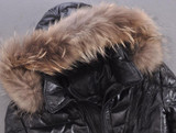 casual hooded winter leather jacket men real fur hat short down jacket men black leather coat down coat for men 2016 new arrival