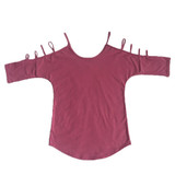 Casual Half Sleeve O-Neck Blouse