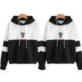 Casual Fashion Long Sleeve Hoodies Women Cactus Print Sweatshirt Tracksuits Hooded Pullover Tops Blouse Jumper Hoodie