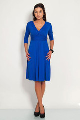 Casual Dress For Women 2017 Summer Office Half Sleeve Work Dress Elegant Fashion Sexy Colorful Midi Pleated Dresses Vestidos