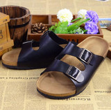 Casual Design Brand Men Flat Shoes Cork Sandals Solid Color Anti Slip Beach Sandals Flip Flops Men Summer Shoes Cork Slippers