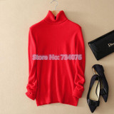 Cashmere Sweater Winter Womens Sweaters Fashion 2017 Autumn and Winter Womens Sweater and Pullovers Turtleneck Knitted Sweater