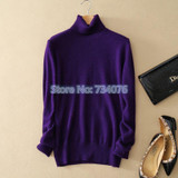 Cashmere Sweater Winter Womens Sweaters Fashion 2018 Autumn and Winter Womens Sweater and Pullovers Turtleneck Knitted Sweater